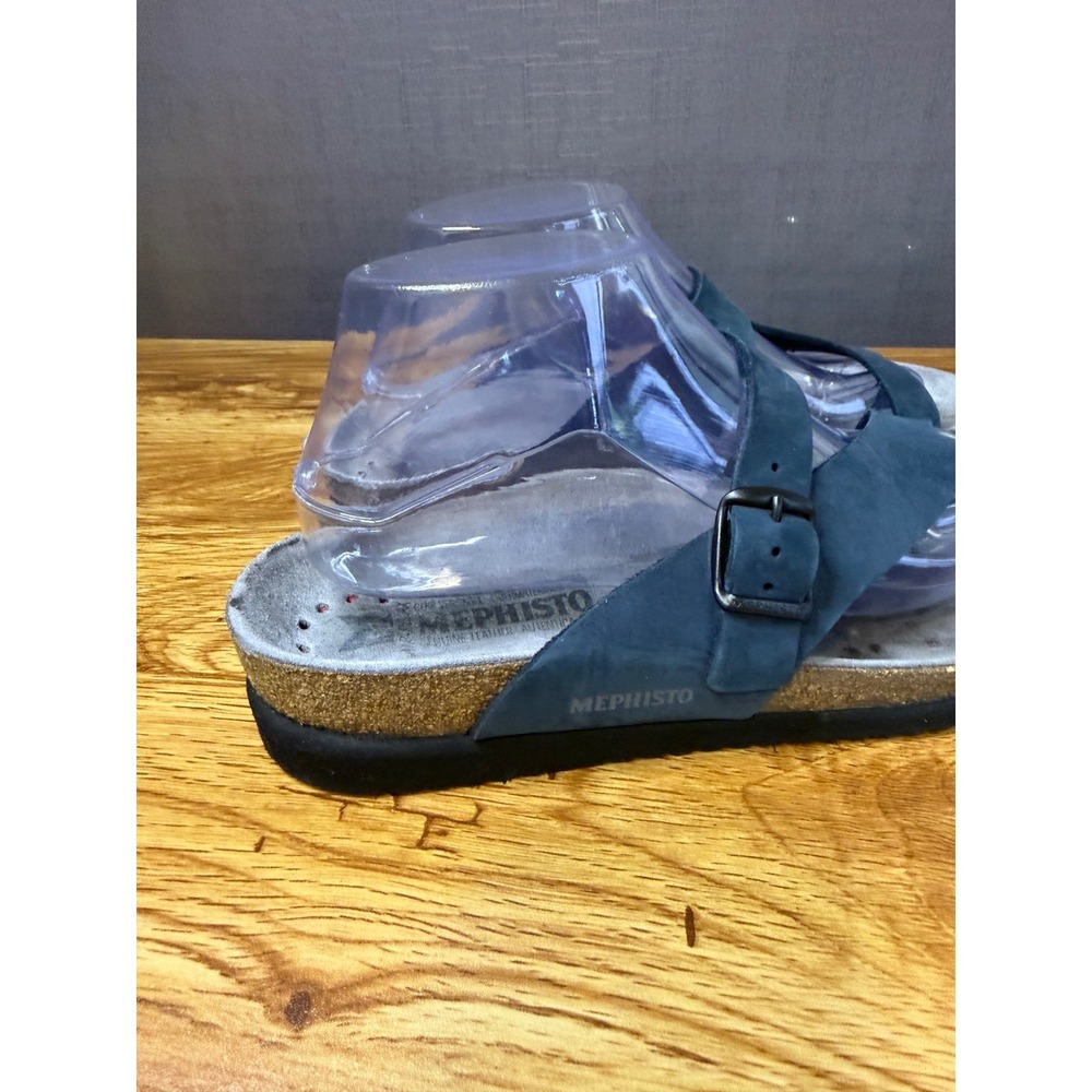 Mephisto Women's Helen Navy Blue Nubuck Leather Cork Footbed Sandals Size US 11 - Picture 10 of 10
